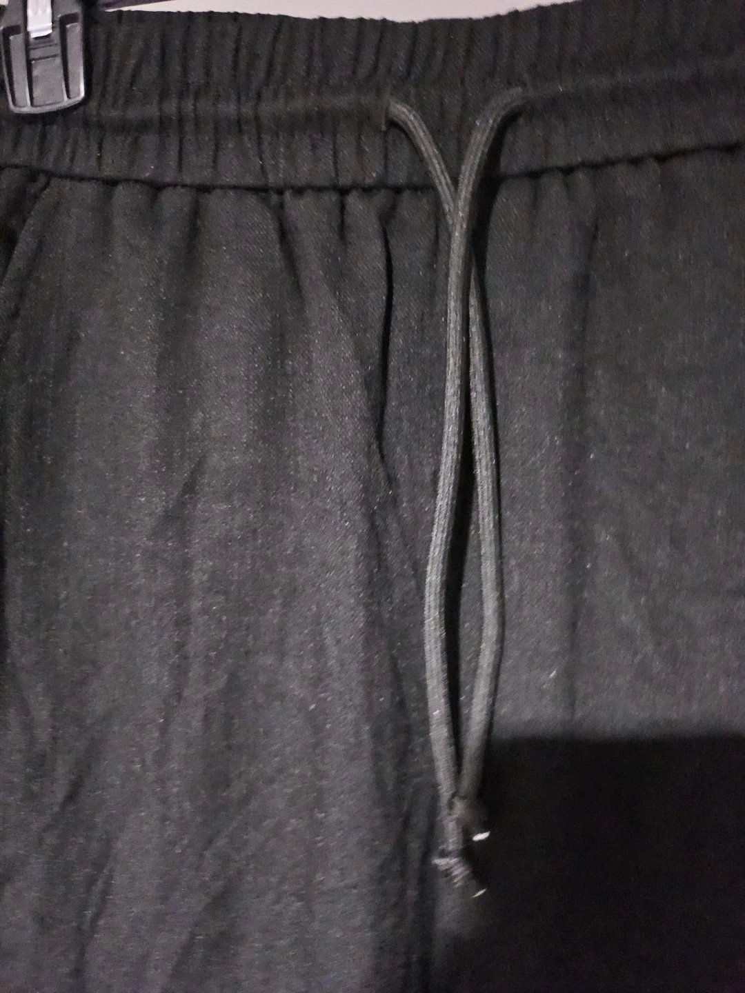 Black Linen Blend Wide Leg Pants - photo 2