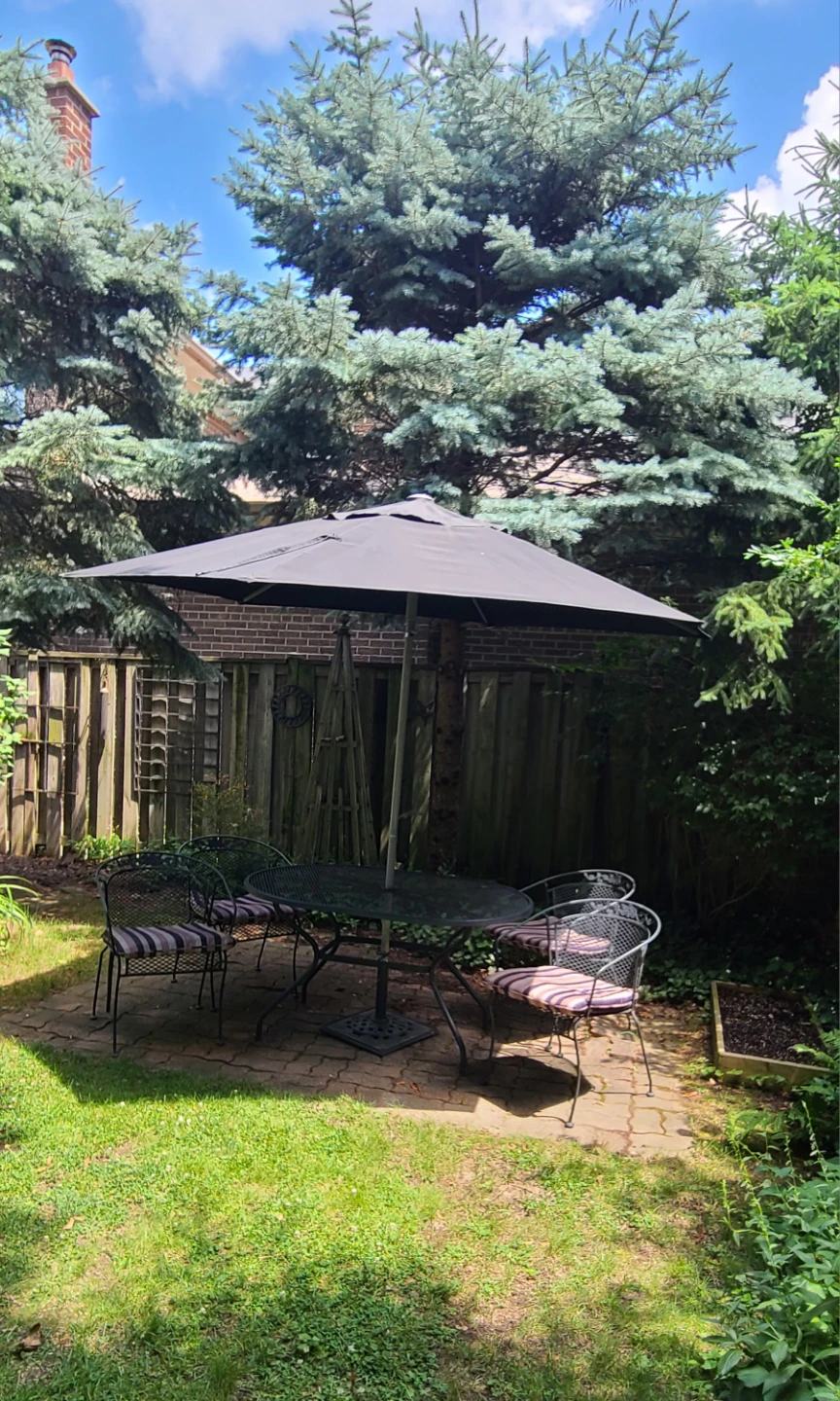 Wrought Iron Patio Set - Table, 4 Chairs, Pads Umbrella, Base - photo 4