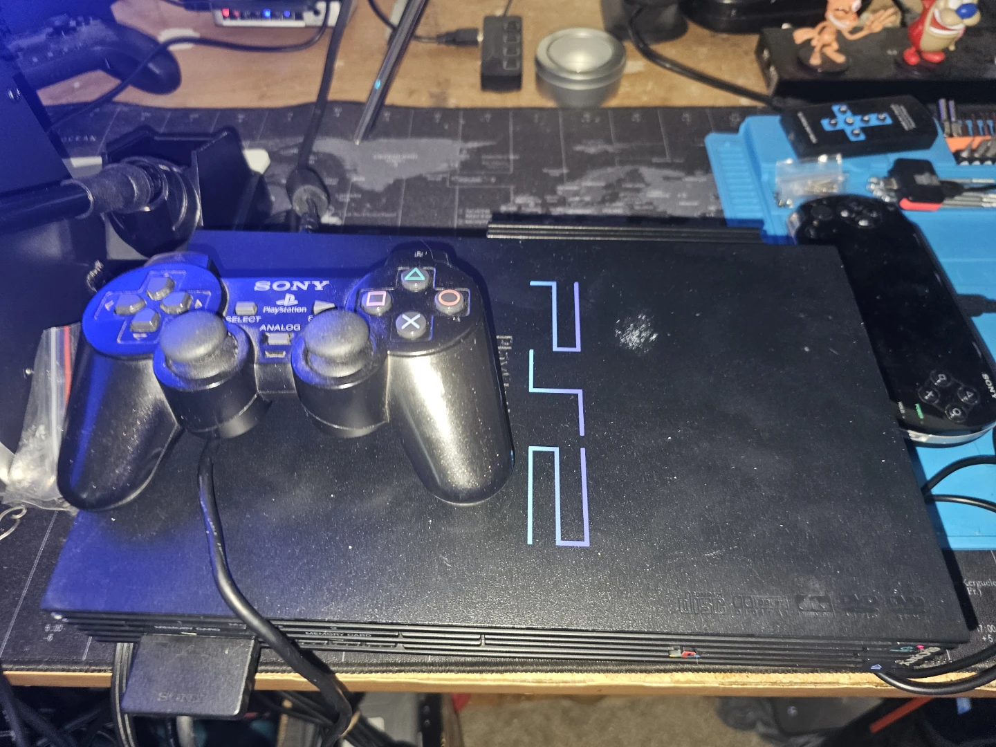 Ps2 fat modded with 1tb hard drive  and controller