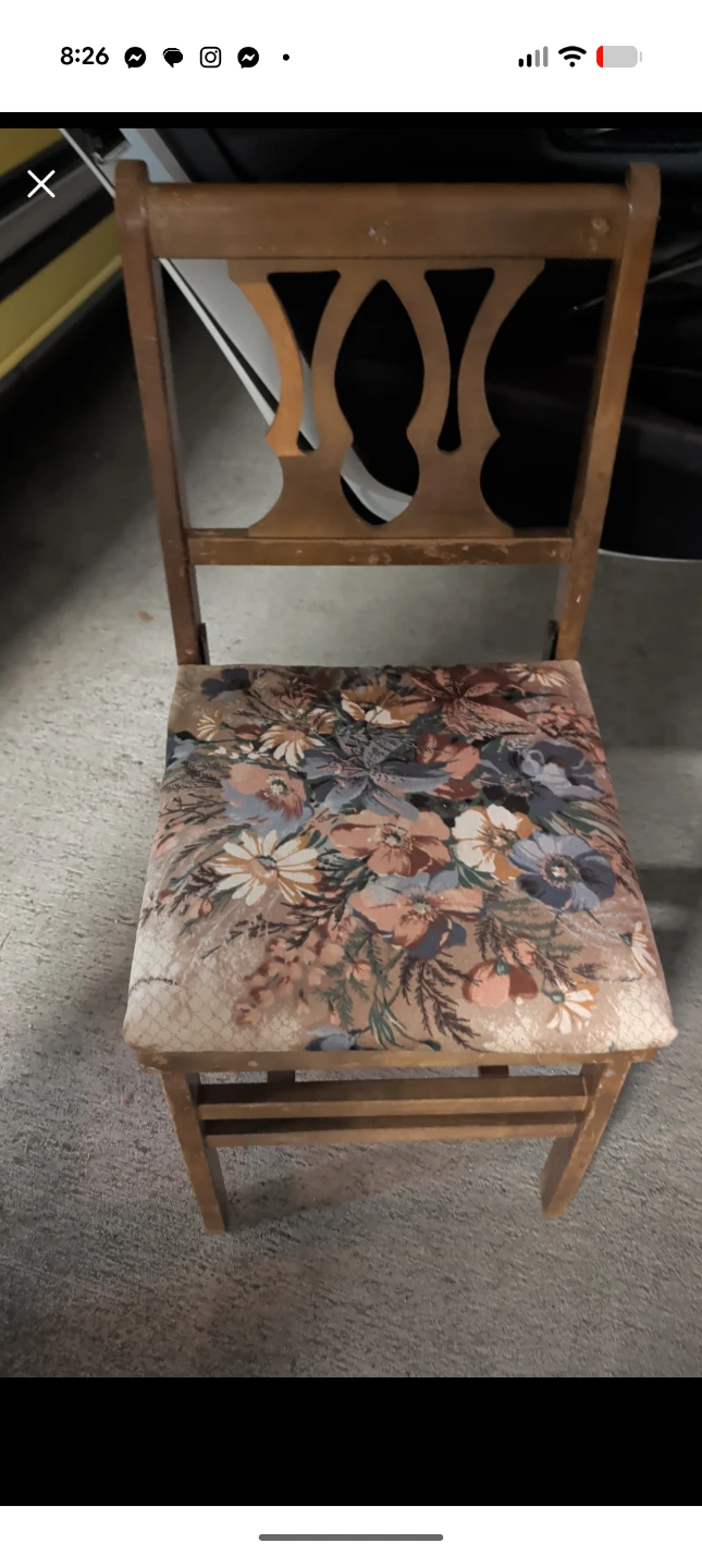 Vintage floral chair
