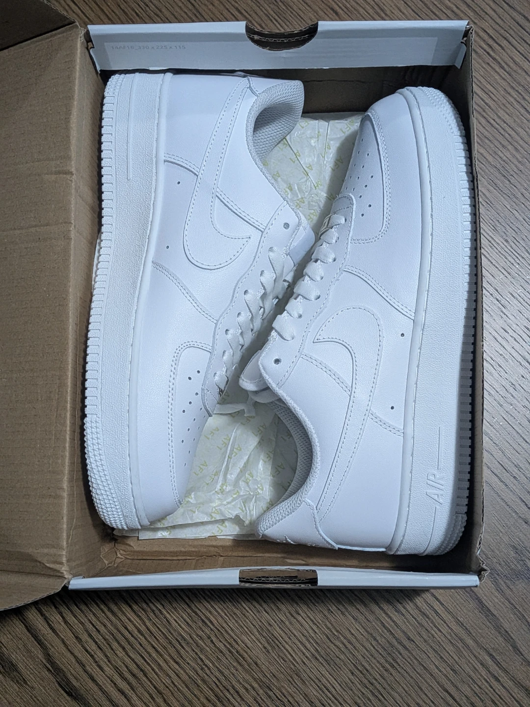 Nike Air Force 1 White Leather Sneakers