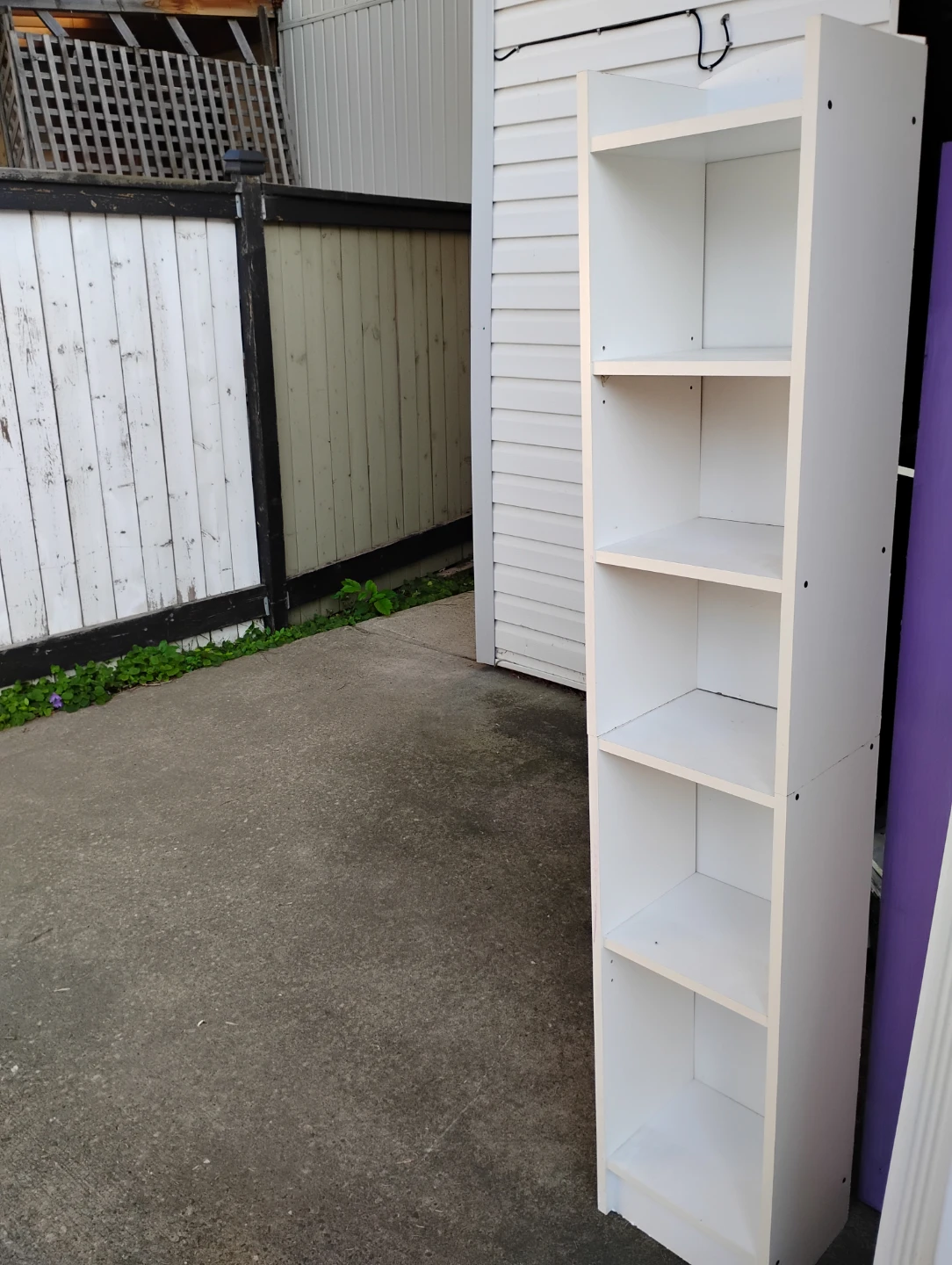 White 5-Shelf Bookshelf