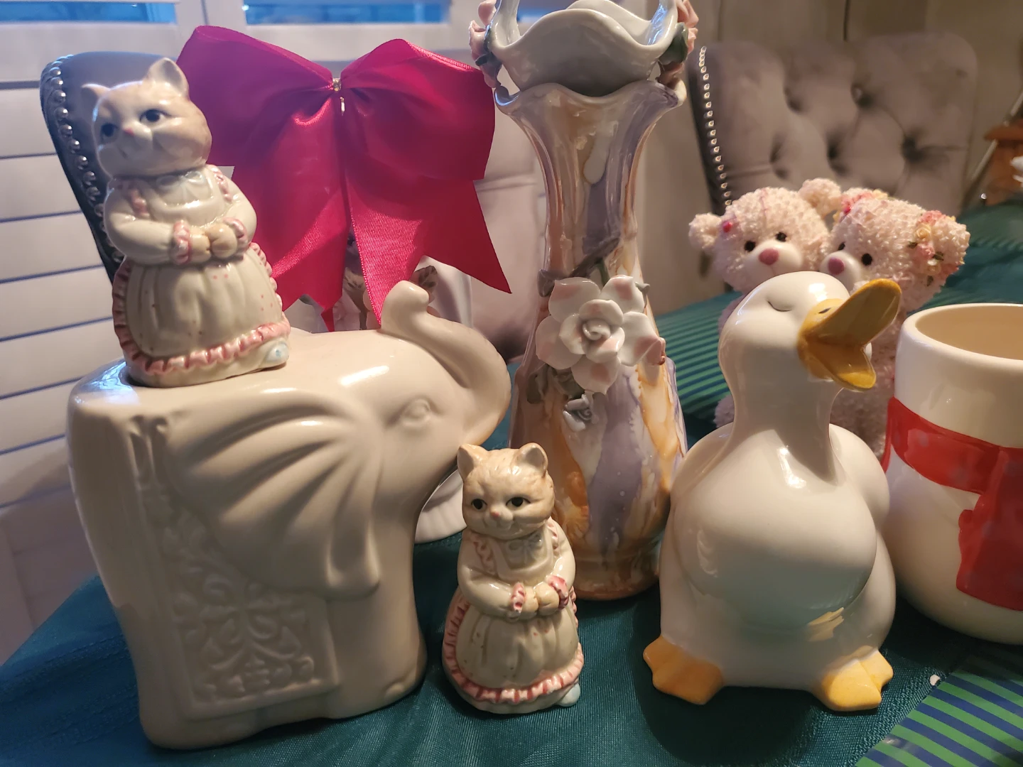 Ceramic Animal and Holiday Figurines Lot