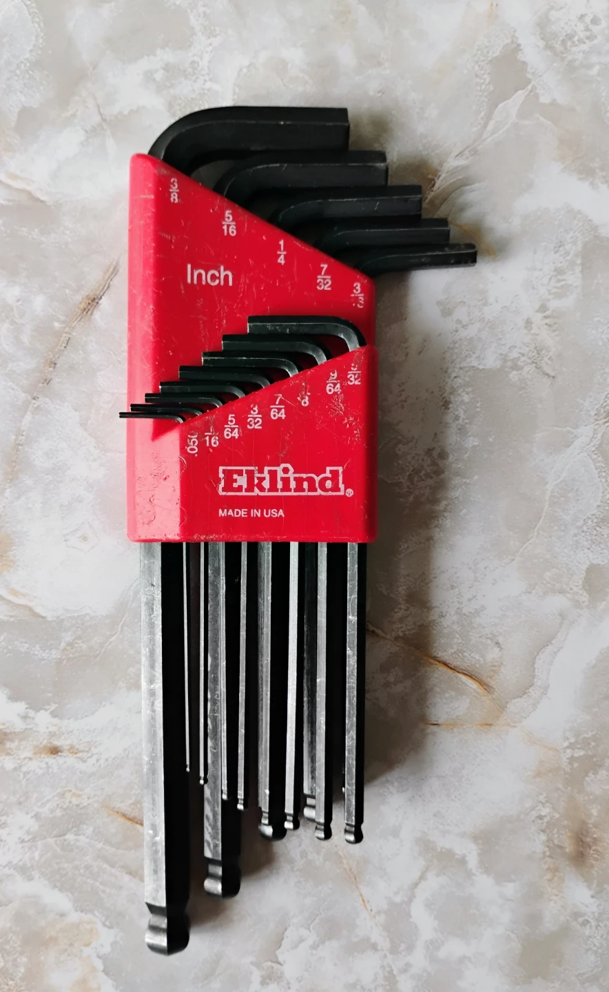 EKLIND 13-PIECE BALL-STYLE INCH ALLEN WRENCHES