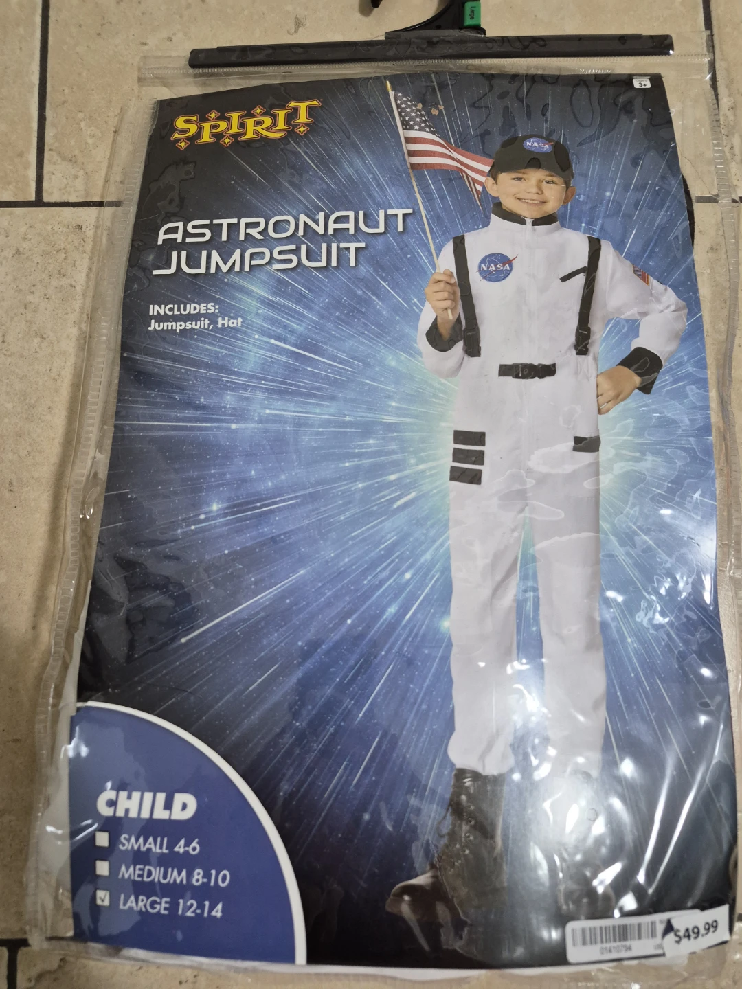 Astronaut Jumpsuit Costume Child Large