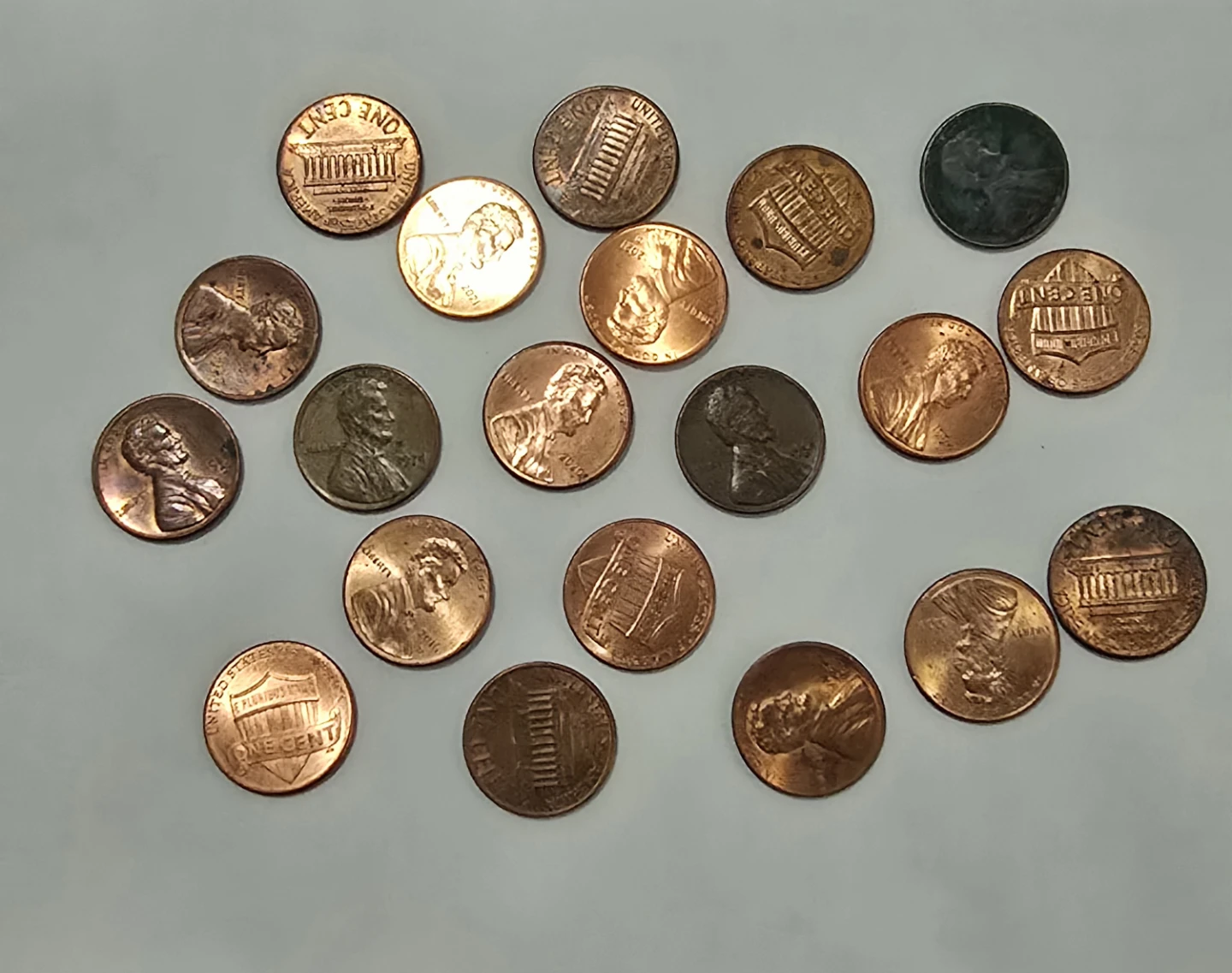20 U.S. Pennies