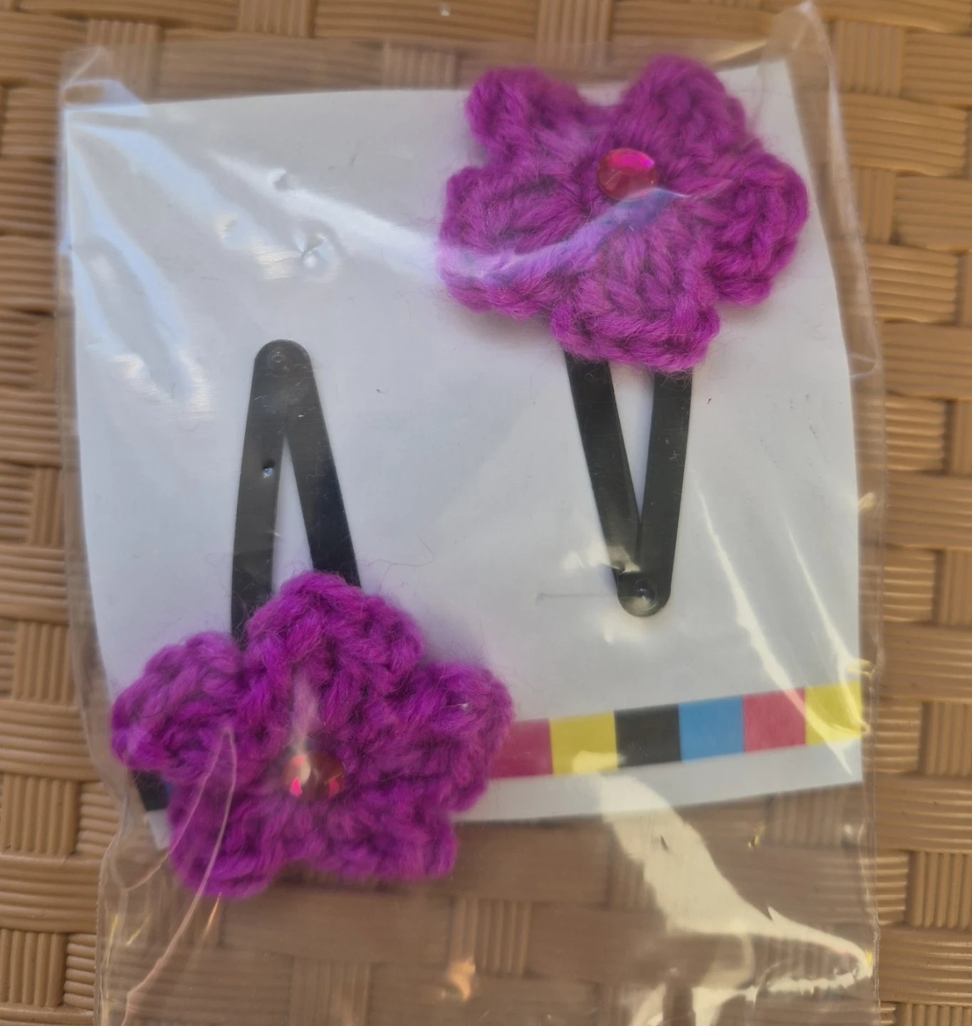 New Handmade Crochet Flower Hair Clips - Set of 2 - photo 4