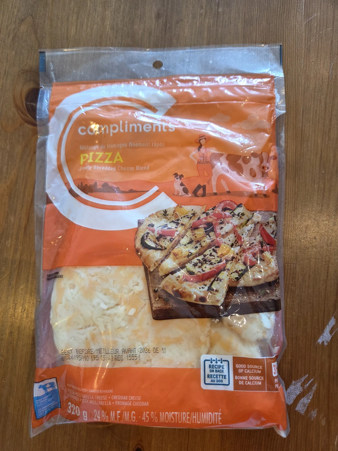 Compliments Pizza Finely Shredded Cheese Blend 320g