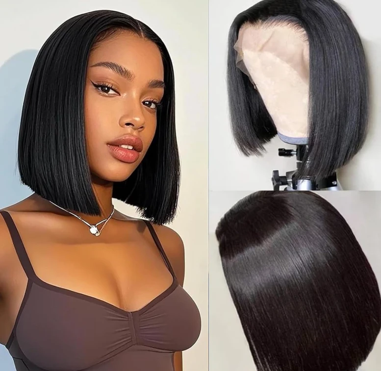 Short Bob Wig with Bleached Knots