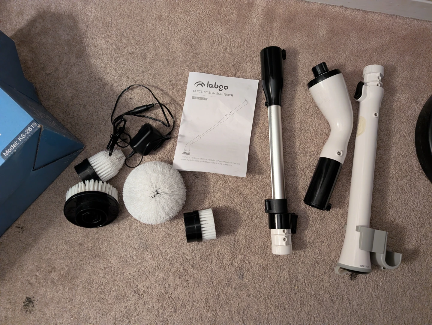 Labgo Electric Spin Scrubber with 4 Cleaning Brushes - photo 4