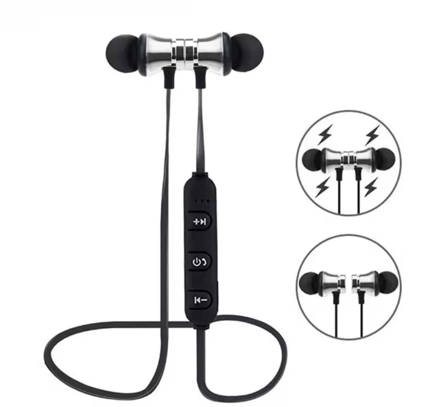 Smart Bluetooth Headset Headphones with Built-in Magnets