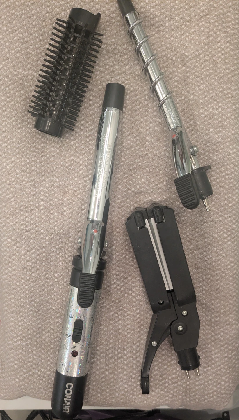 Conair curling iron with multiple attachments
