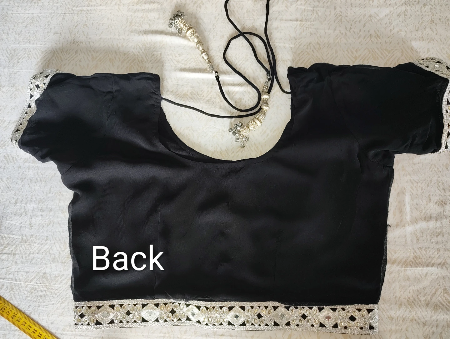 Black Embroidered Saree with blouse - photo 5