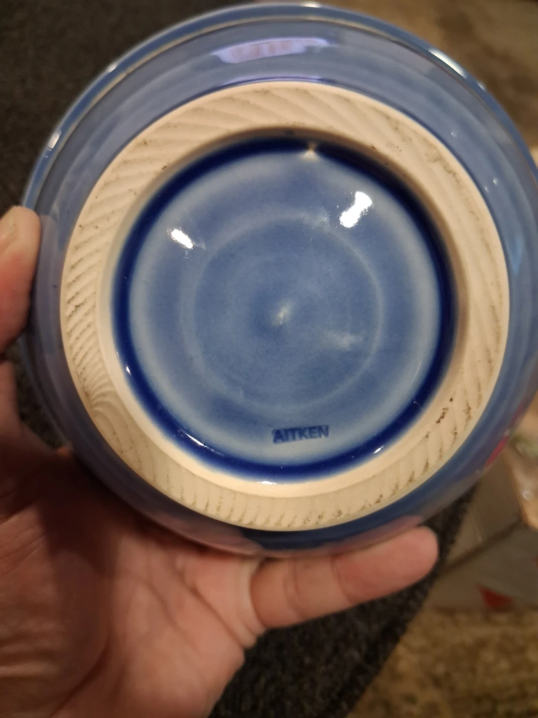 Aitken blue ceramic lidded serving bowl - photo 3