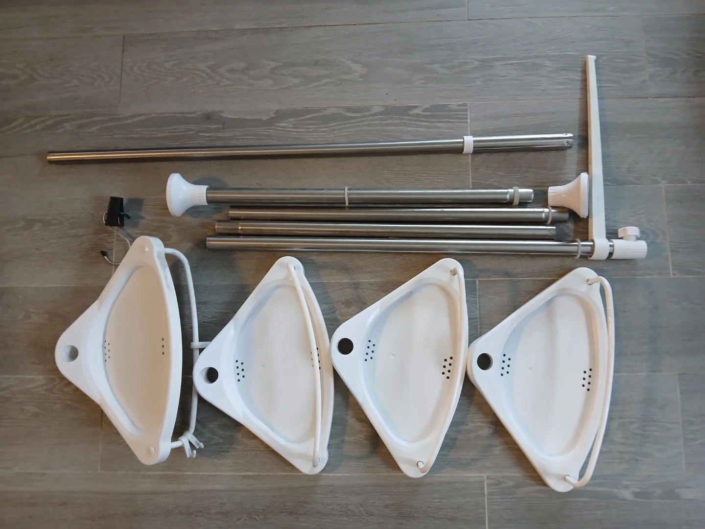 Daneried Shower Caddy Corner, Tension Pole, White.