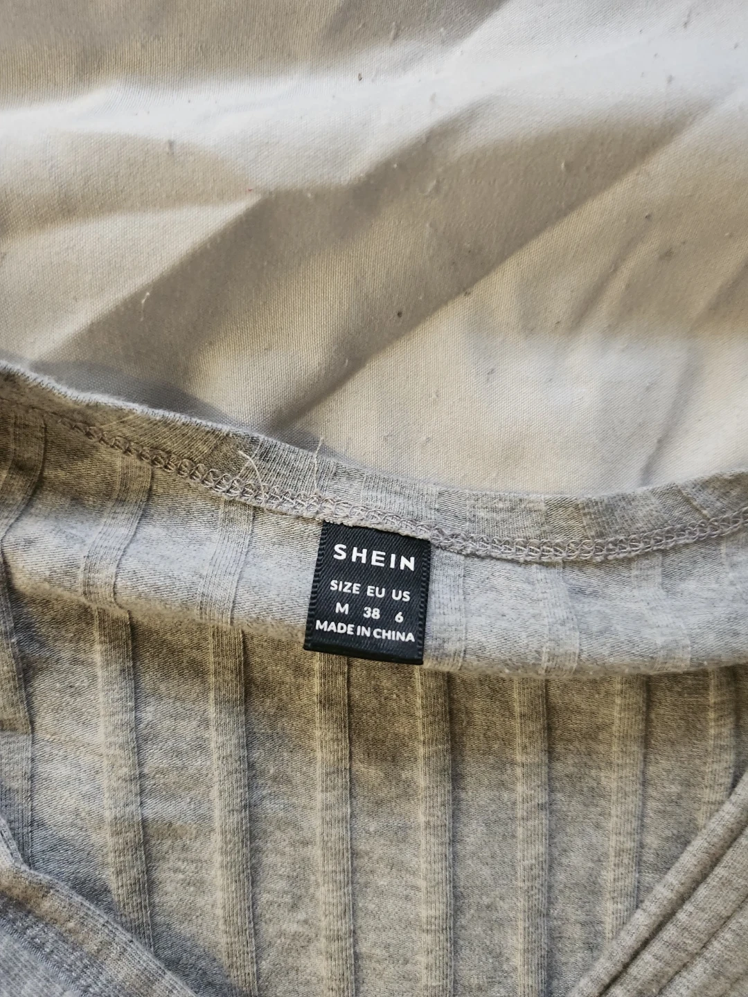 Grey Shein Long Sleeve Wrap Top - photo 2