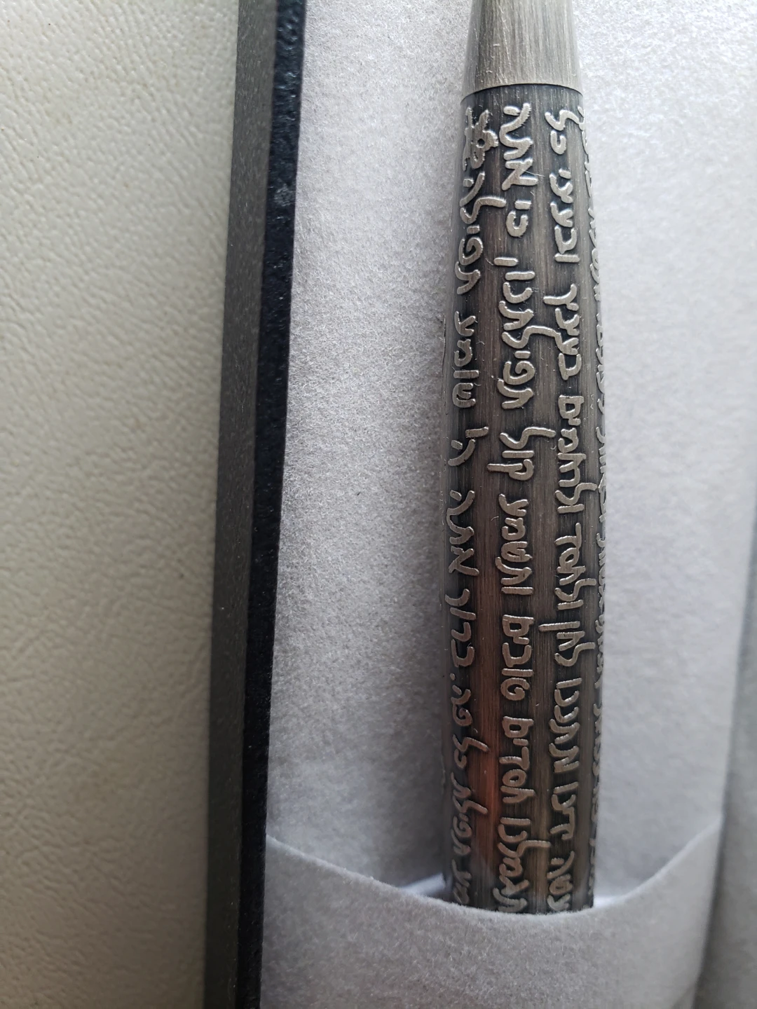 Decorative silver ballpoint pen with Hebrew engraving - photo 3