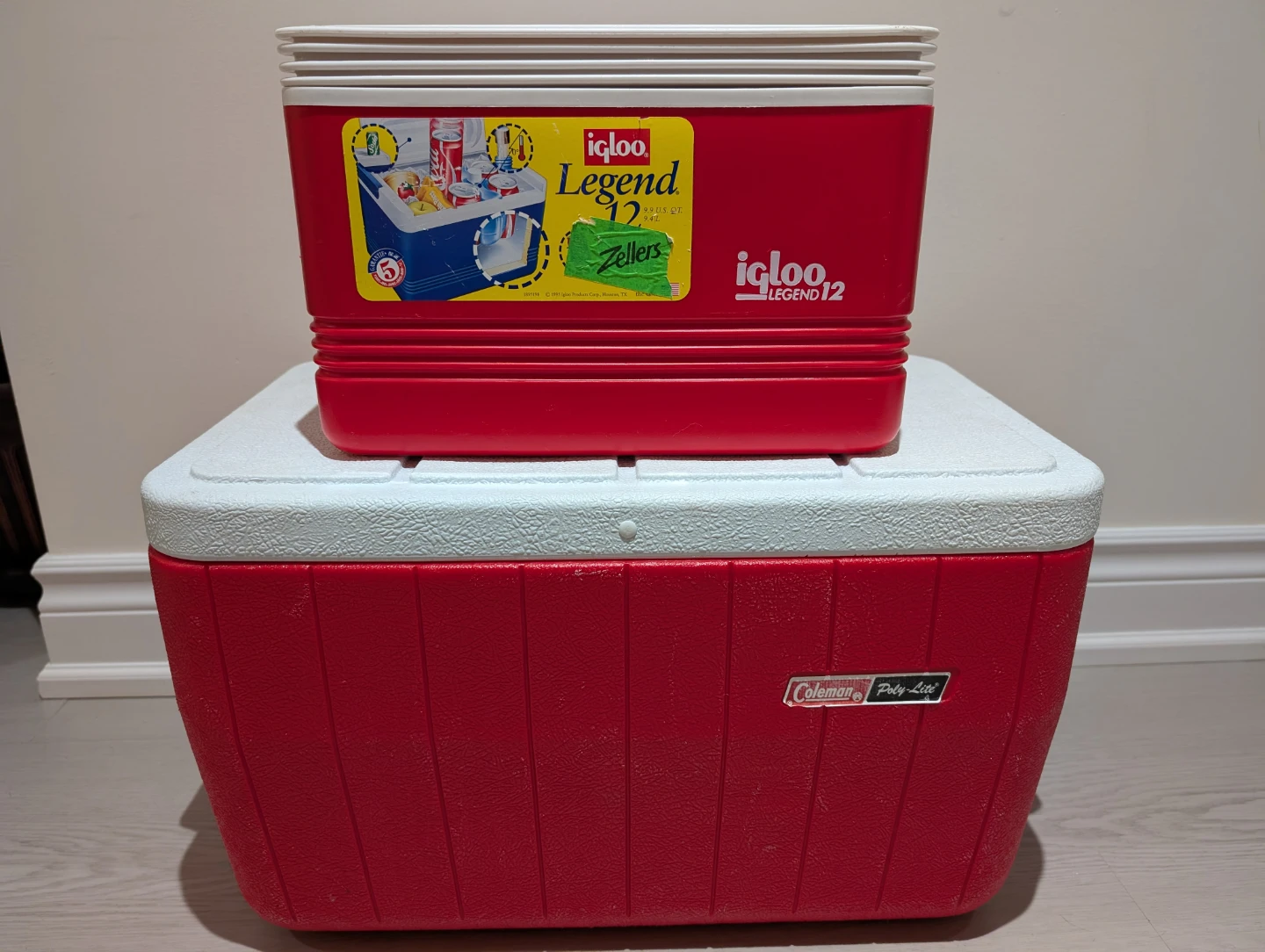 Igloo Legend 12 and Coleman Poly-Lite Coolers