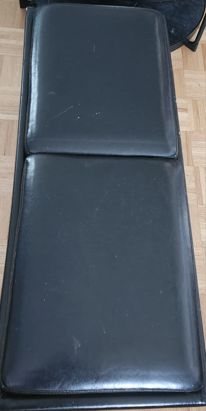 Black Faux Leather Storage Ottoman with Trays - photo 3