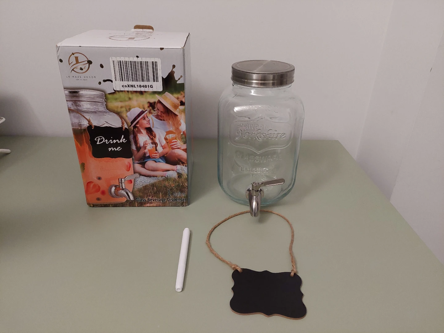Glass Beverage Dispenser (1 Gallon)