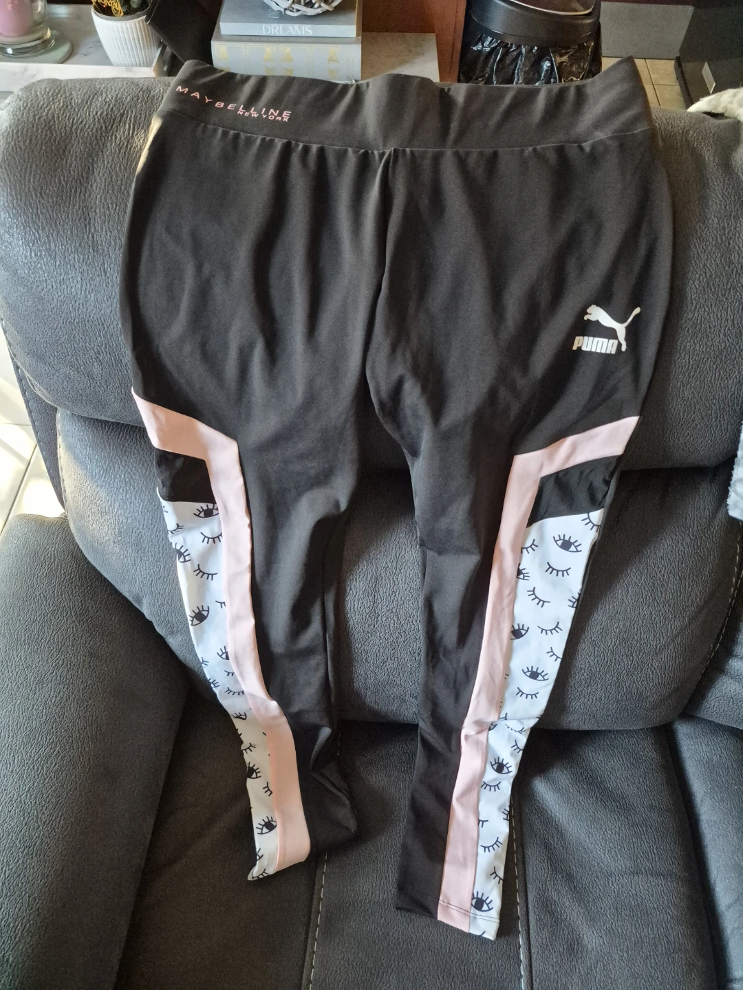Puma Black Leggings with Eye Design