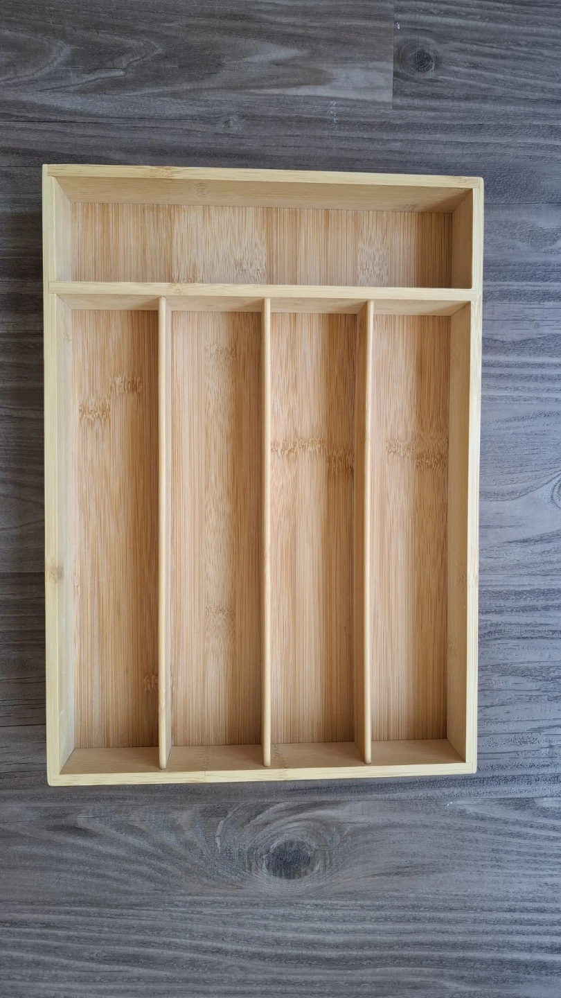 Bamboo Silverware Drawer Organizer
