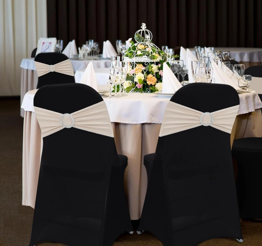 black spandex chair covers