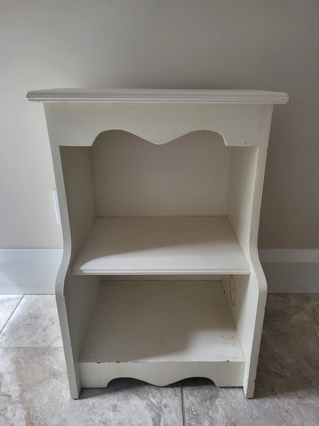 Cream Two-Tier Shelf Unit