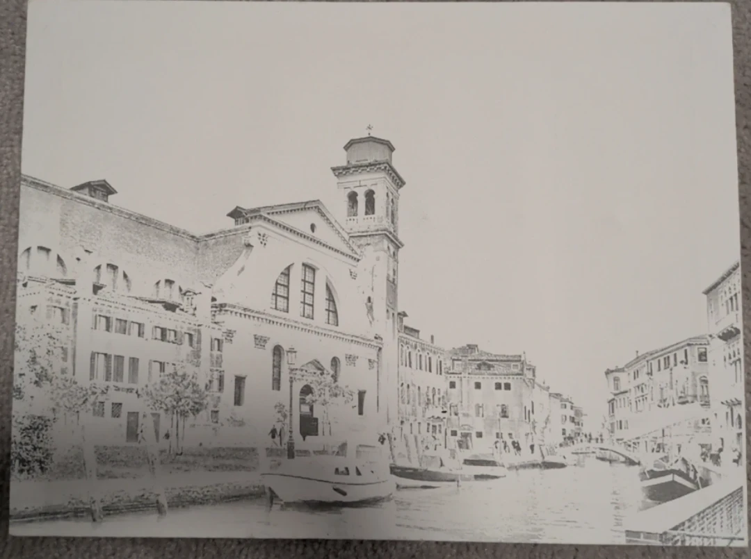 Venice Canal Sketch Wall Art