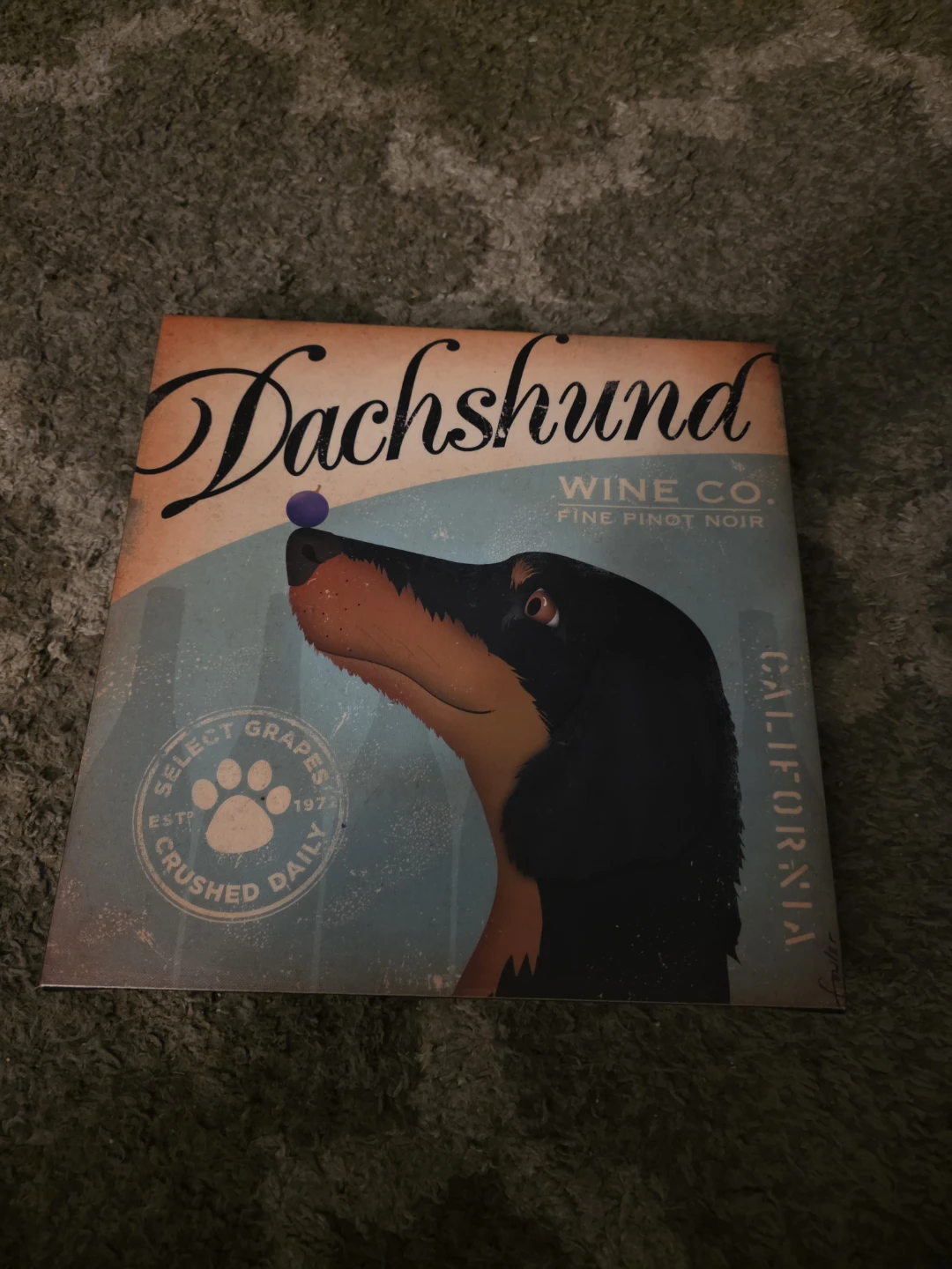 Dachshund Wine Co. Fine Pinot Noir Canvas Art