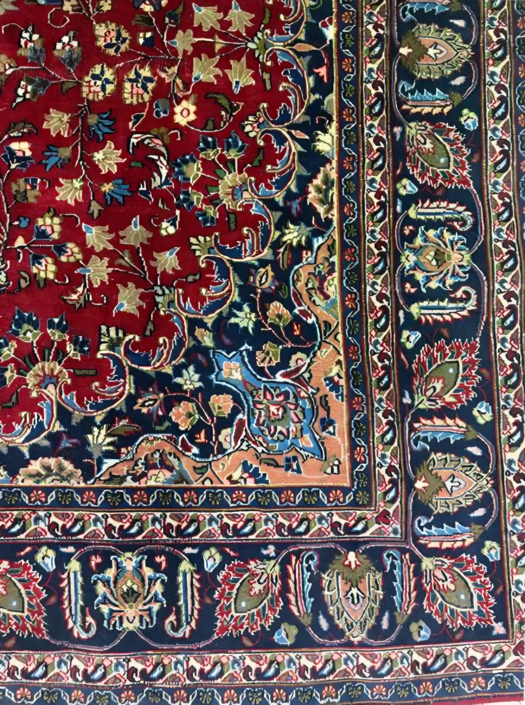 Authentic Mashhad Persian Hand-Knotted Wool Area Rug - photo 2