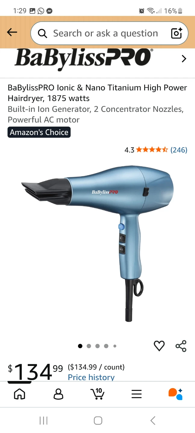 BaBylissPRO Ionic & Nano Titanium Hair Dryer - photo 2