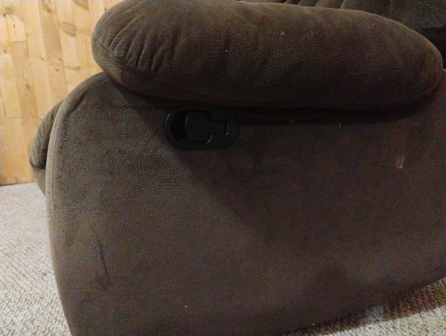 Brown Reclining Loveseat - photo 3