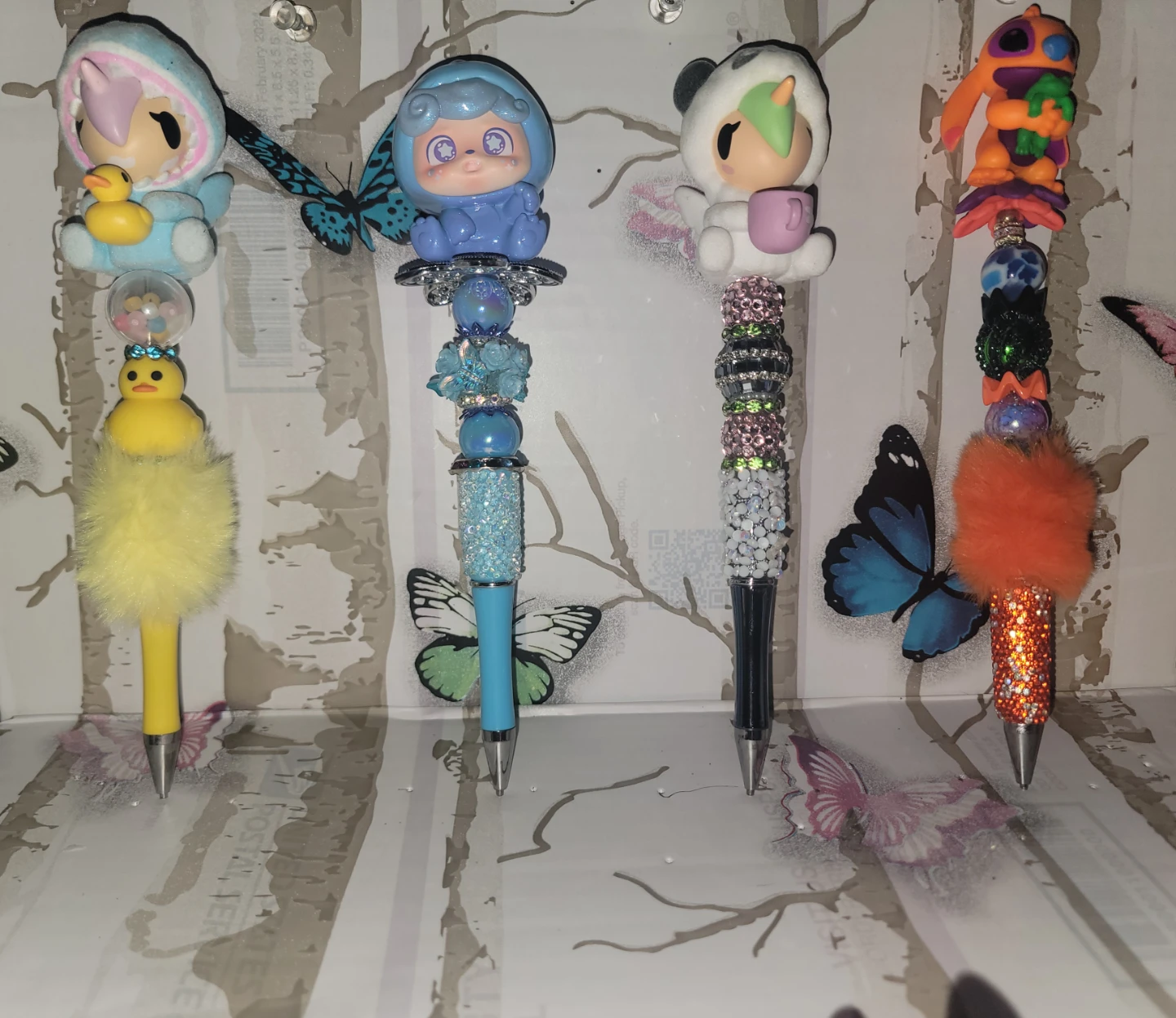 Handmade Embellished Character Pens