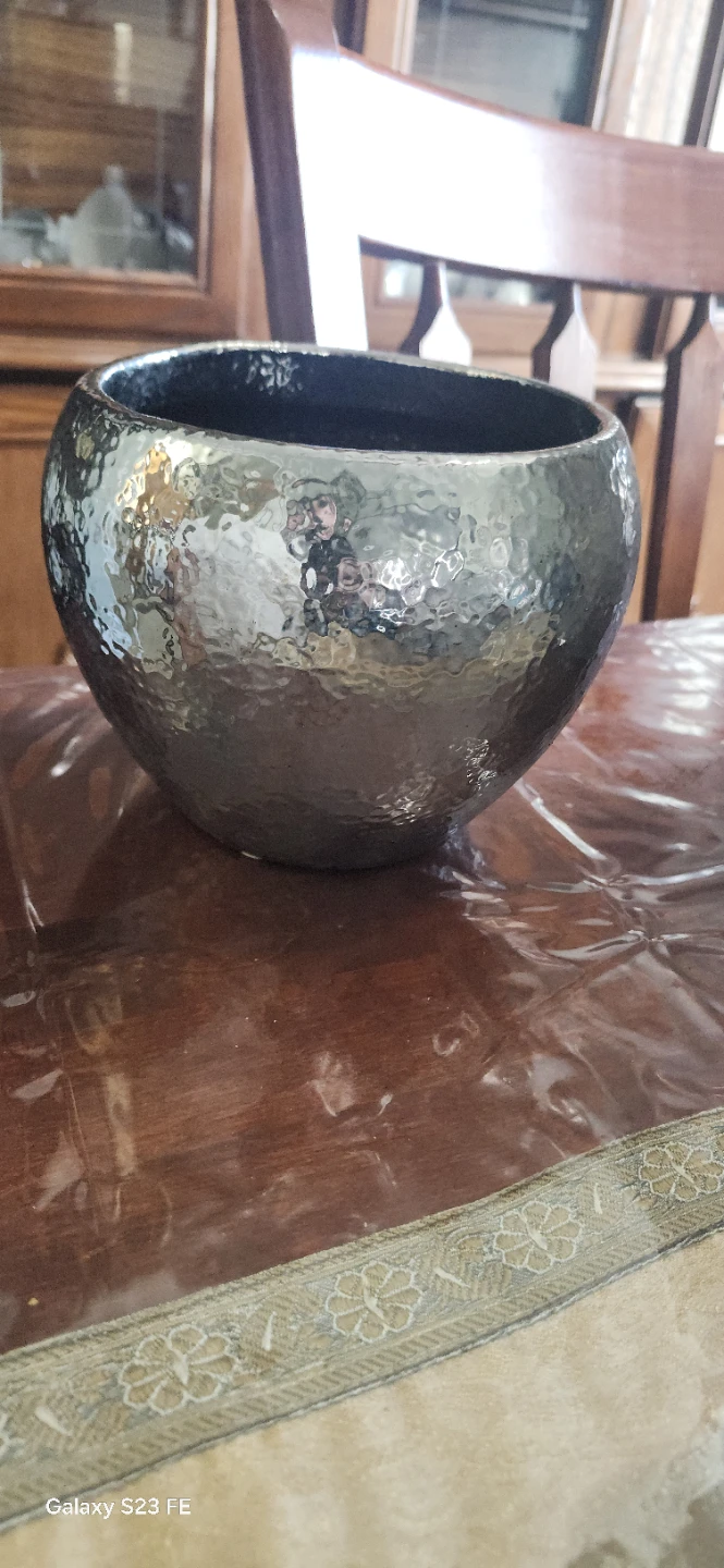 Decorative Hammered Bowl Planter