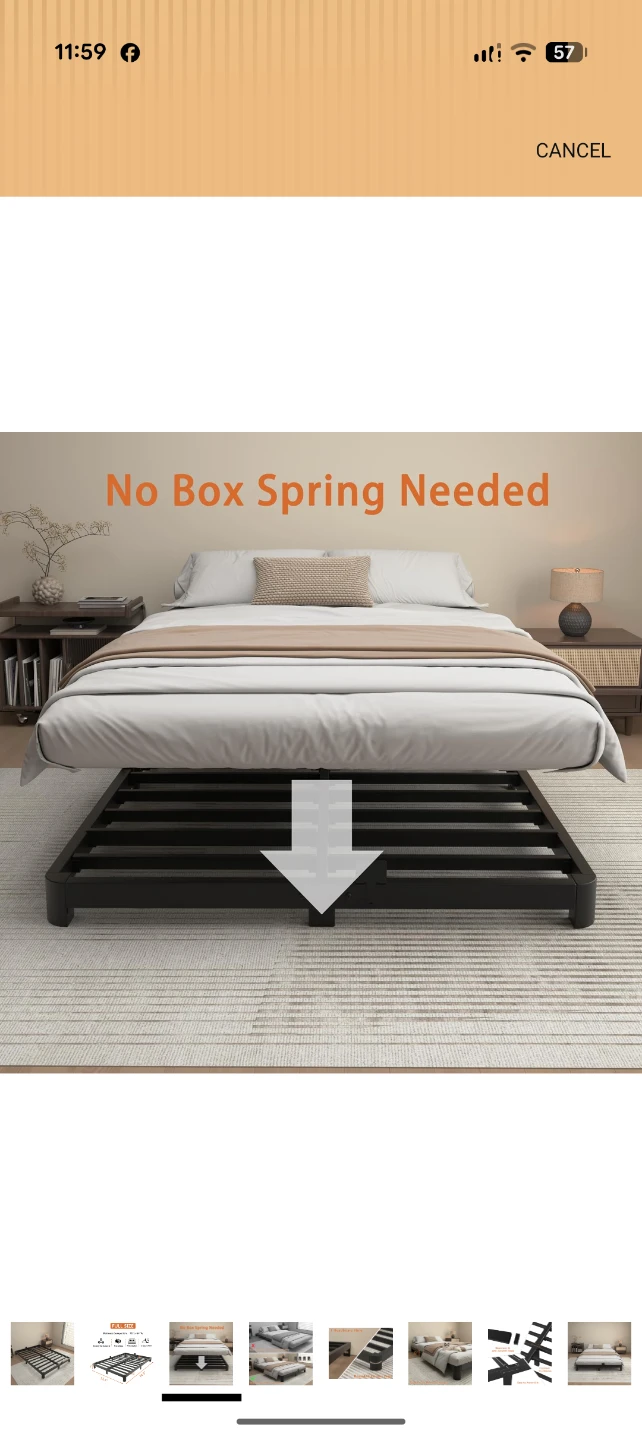 Full Size Bed Frame with Stoppers