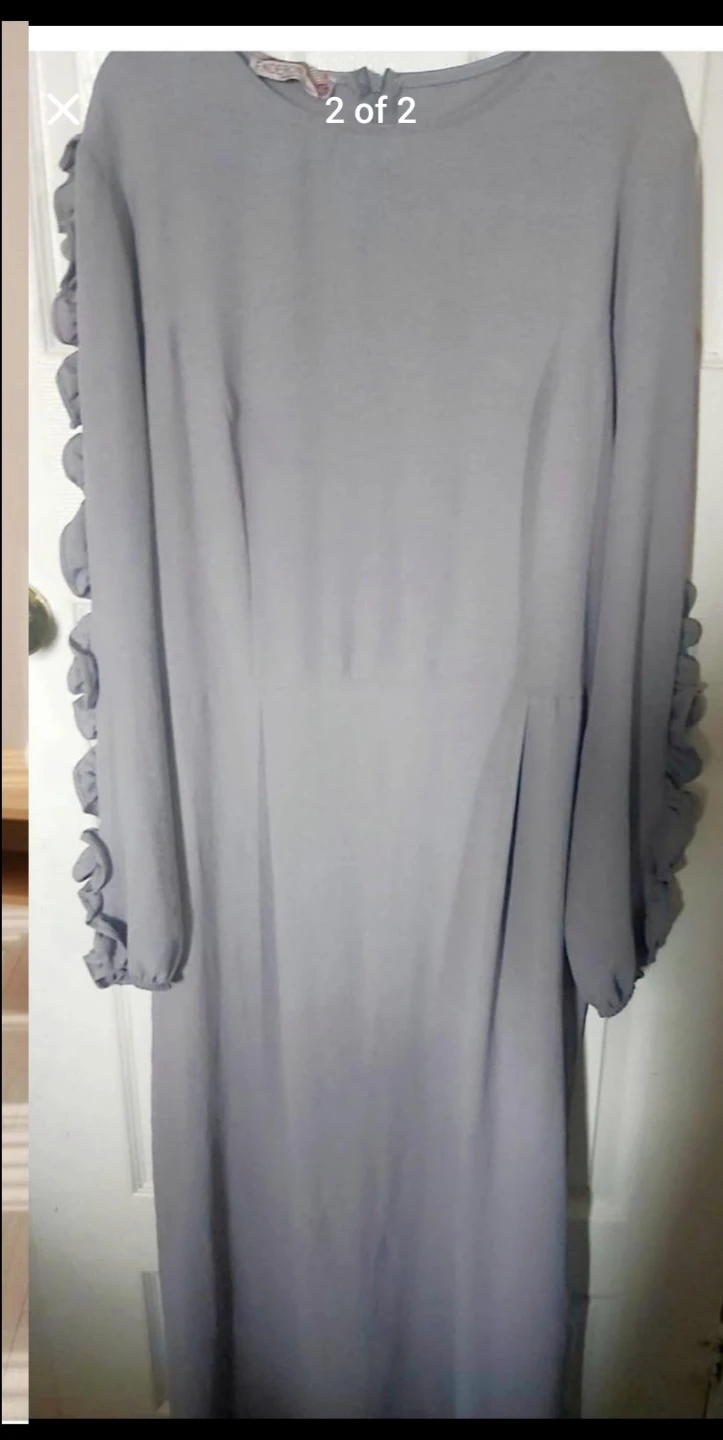 Long sleeve grey abaya dress - photo 2