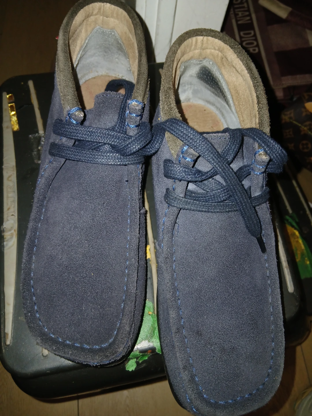 Clarks Desert Boots - Blue Suede - photo 2