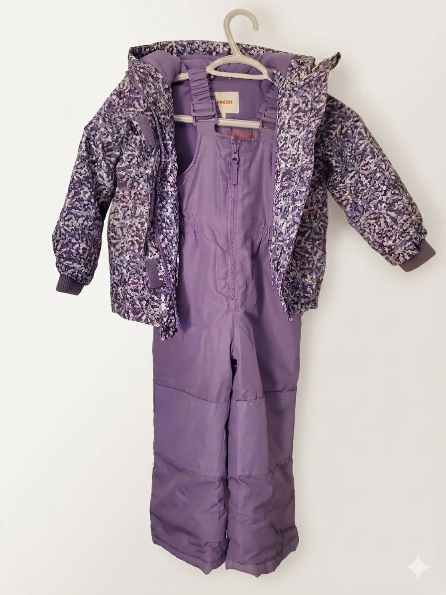 Joe Fresh Toddler Winter Snowsuit - Purple Floral Print - Size 3