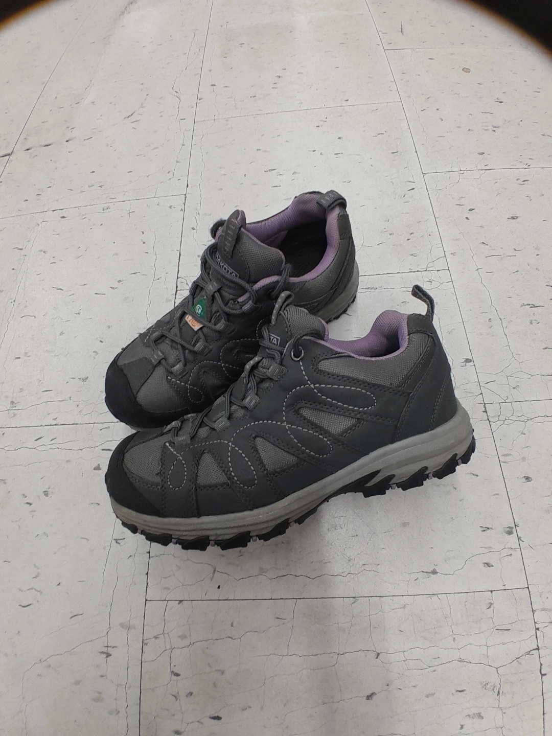Dakota Women's Safety Shoes - Grey/Purple Size 7.5
