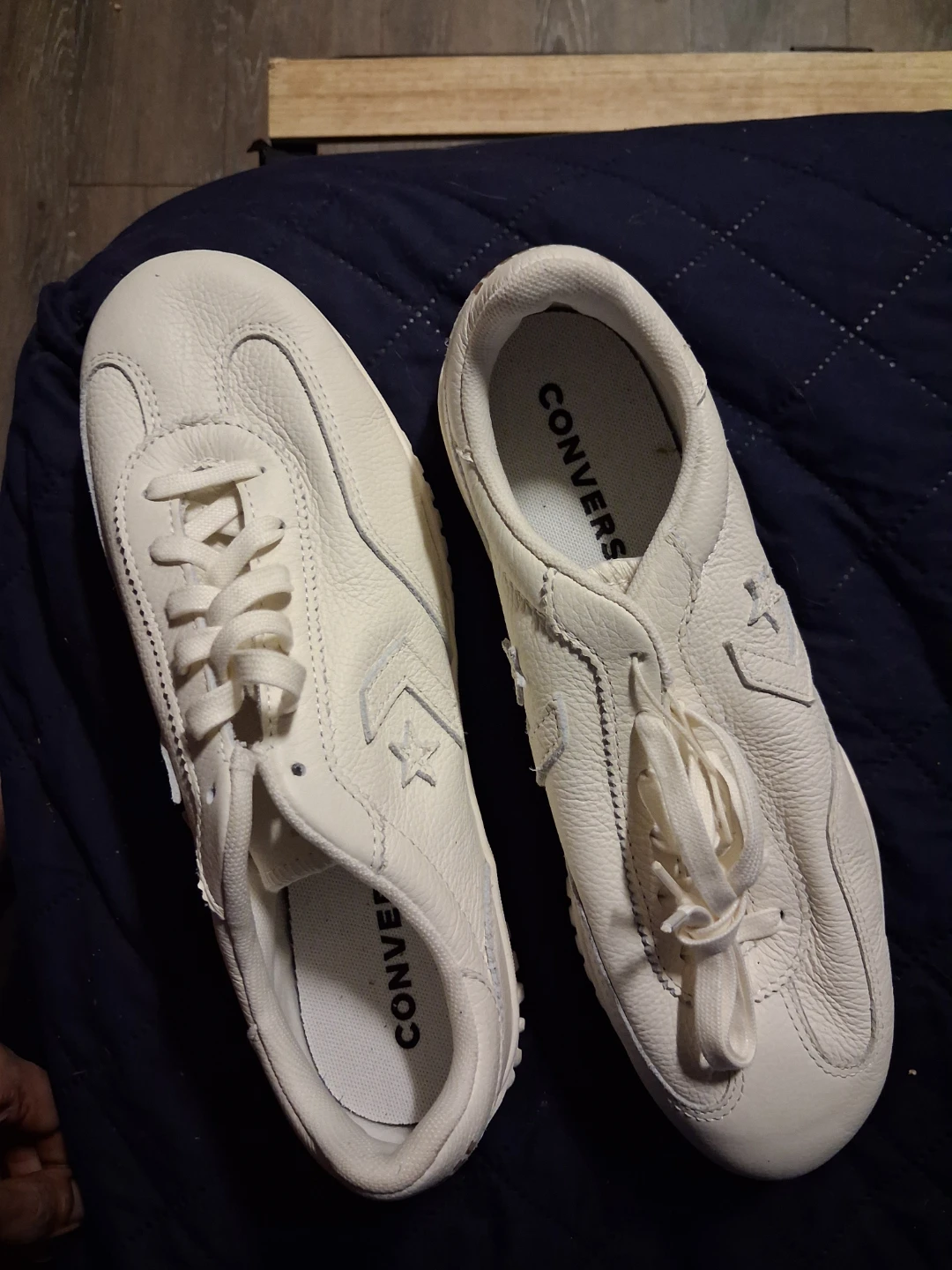 Converse All White Leather Sneakers - photo 2