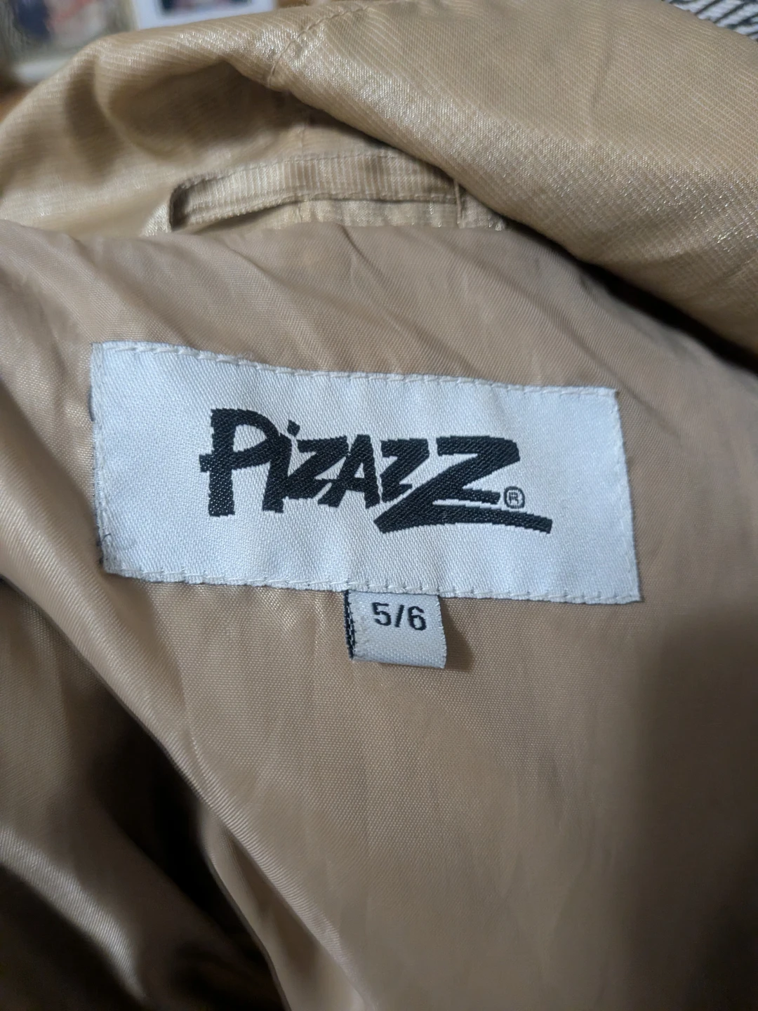 Pizzazz Tan Hooded Rain Jacket