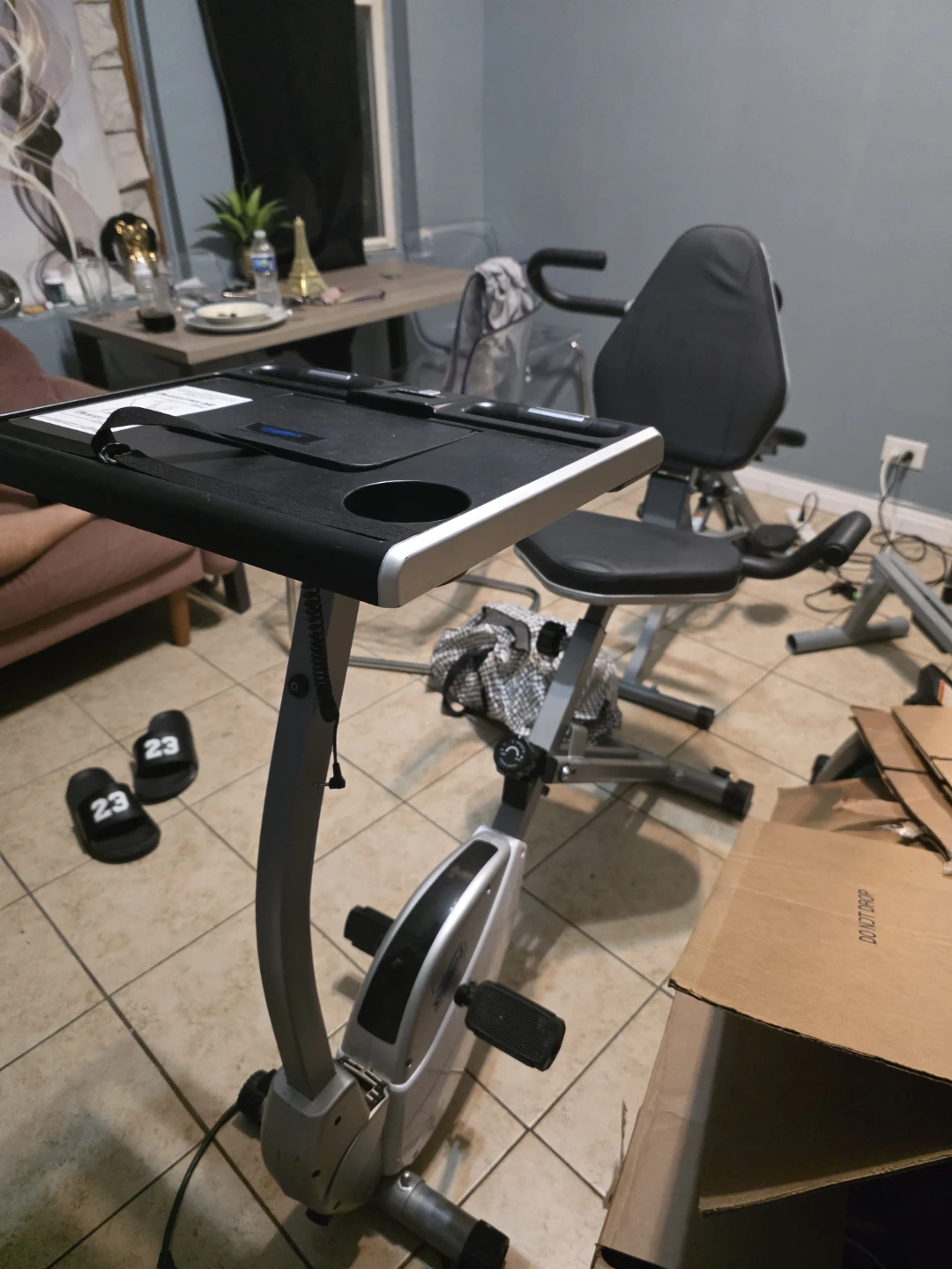Exerpeutic Folding Exercise Bike with Desk - photo 3