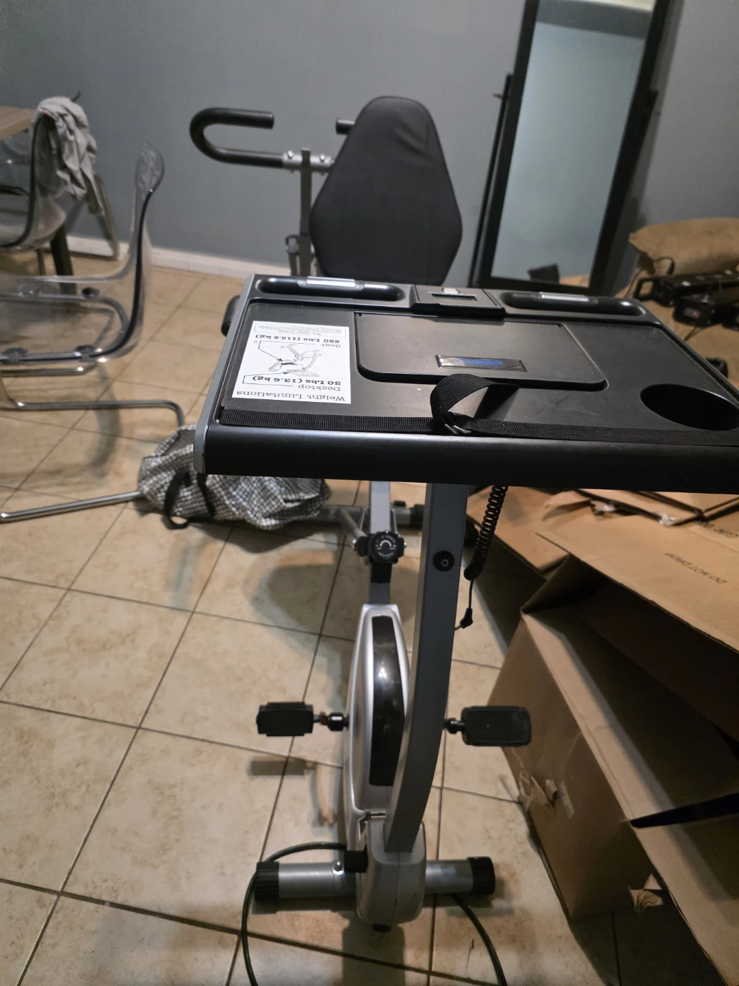 Exerpeutic Folding Exercise Bike with Desk - photo 4