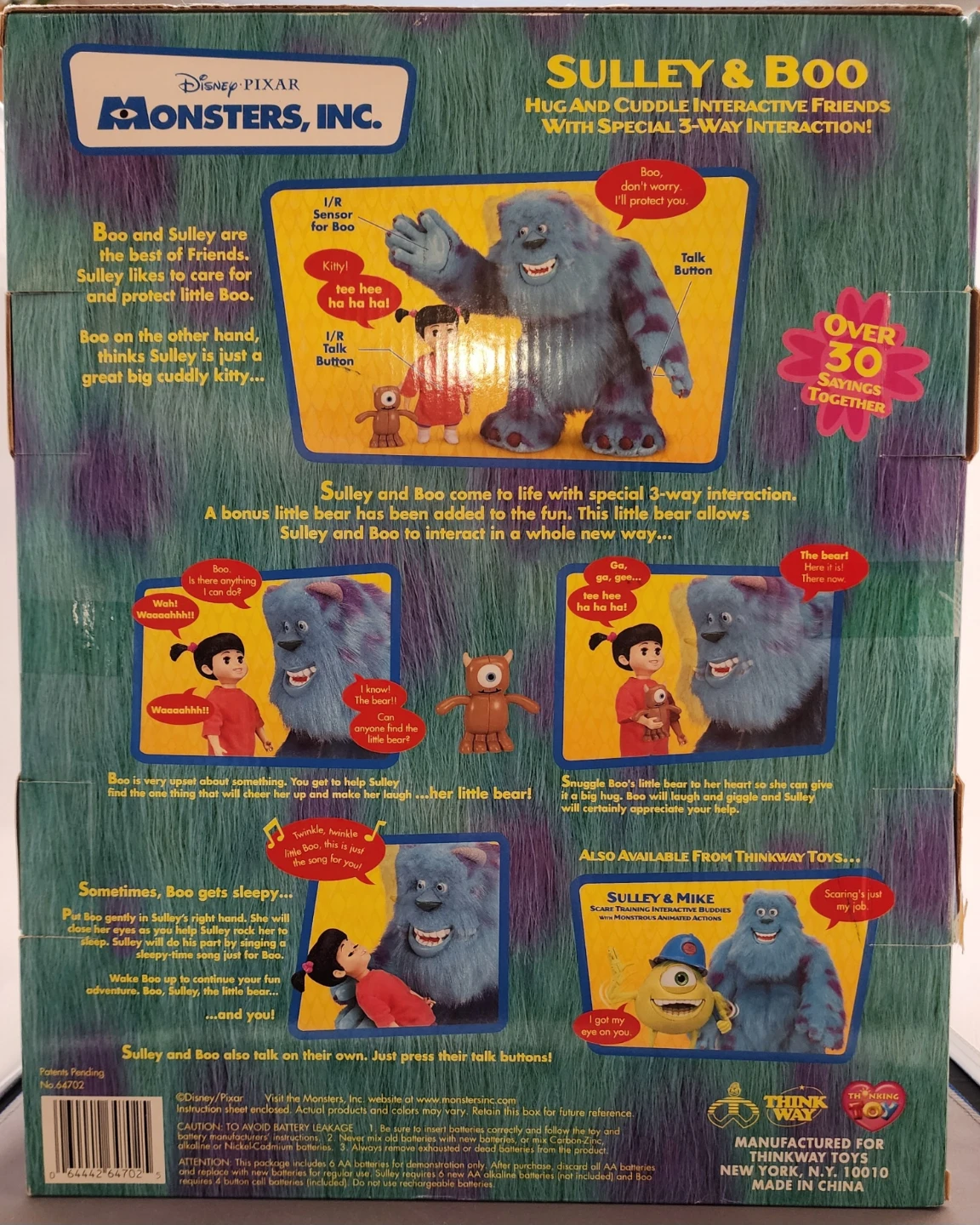 New! Disney Monsters Inc. Sulley & Boo Interactive toys - photo 4