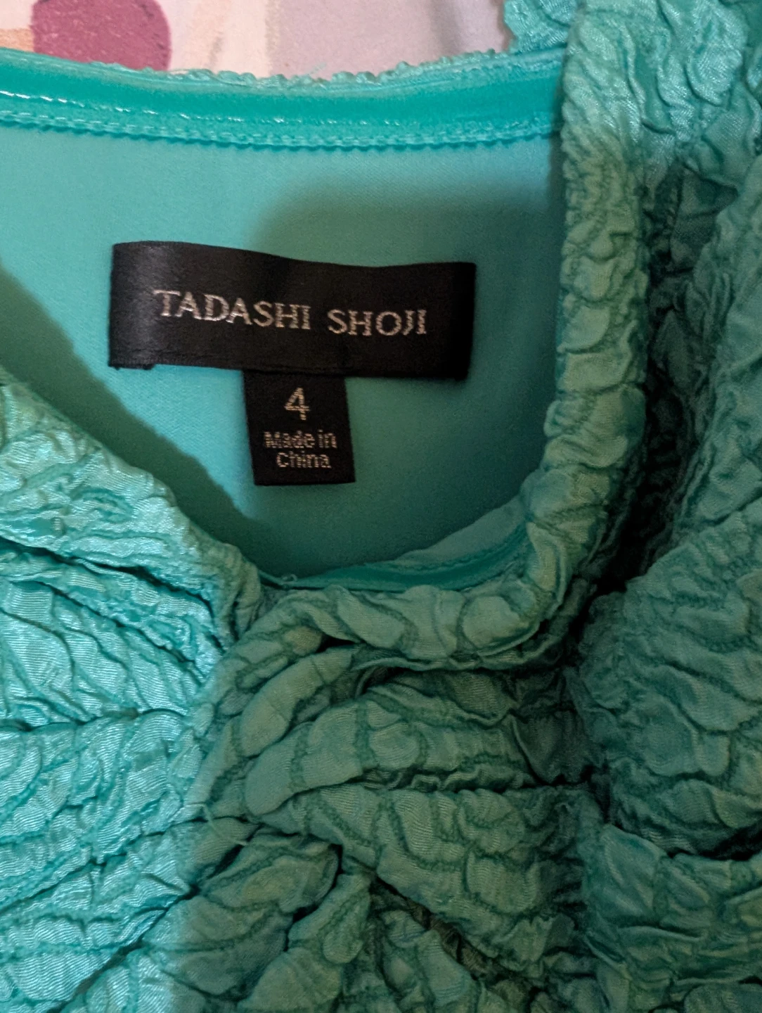 Tadashi Shoji Teal Textured Midi Dress - photo 2