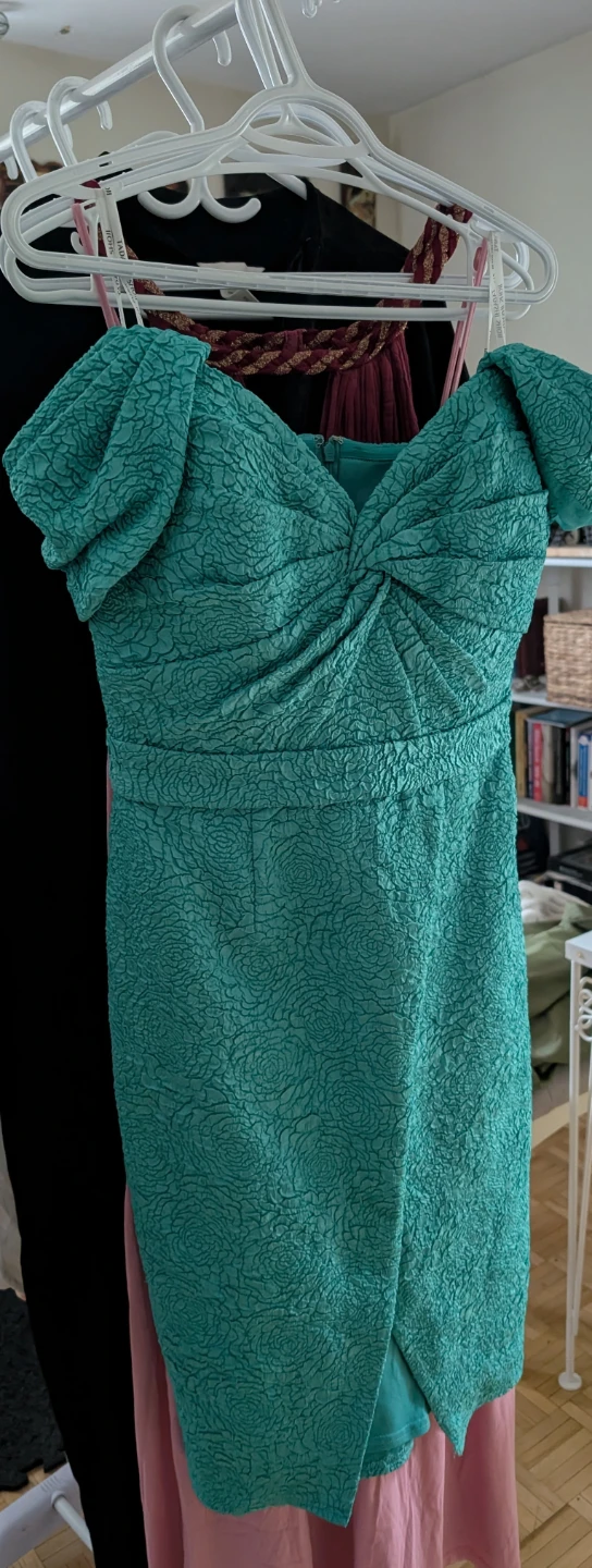 Tadashi Shoji Teal Textured Midi Dress - photo 3