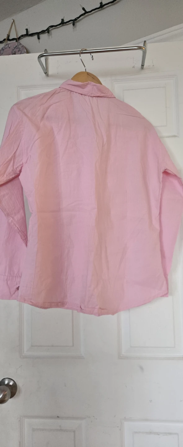 Pink Long-Sleeve Button-Up Shirt - photo 3