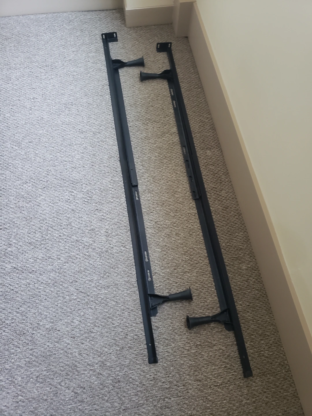 Queen size box spring and matress and bed frame - photo 2