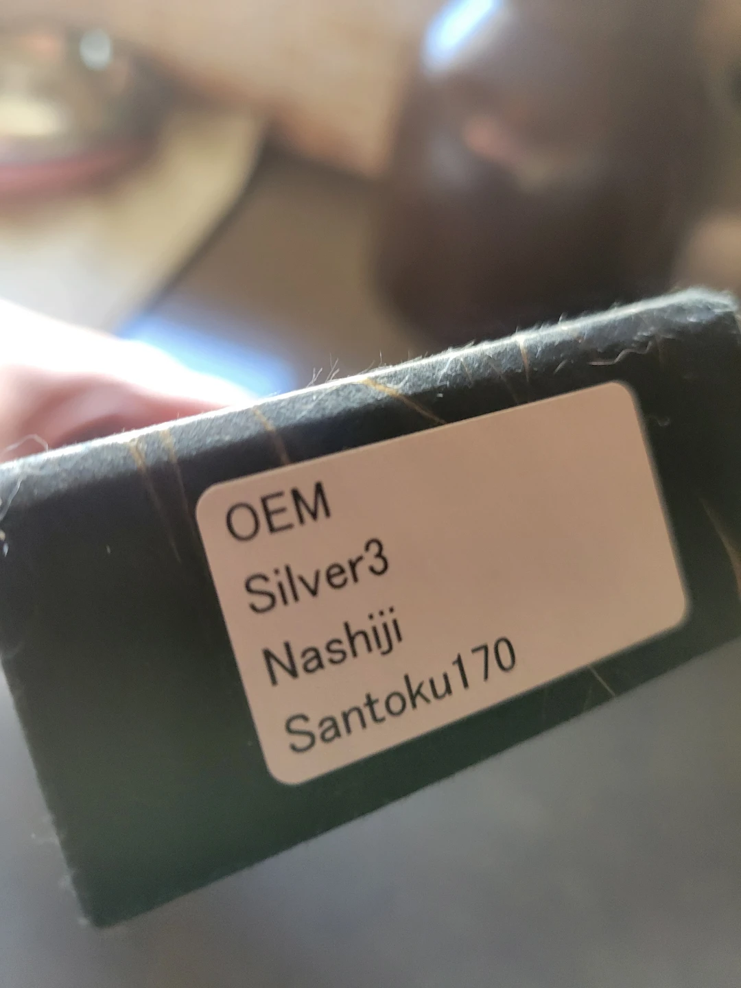 New.OEM Silver3 Nashiji Santoku170 chefs knife, - photo 4